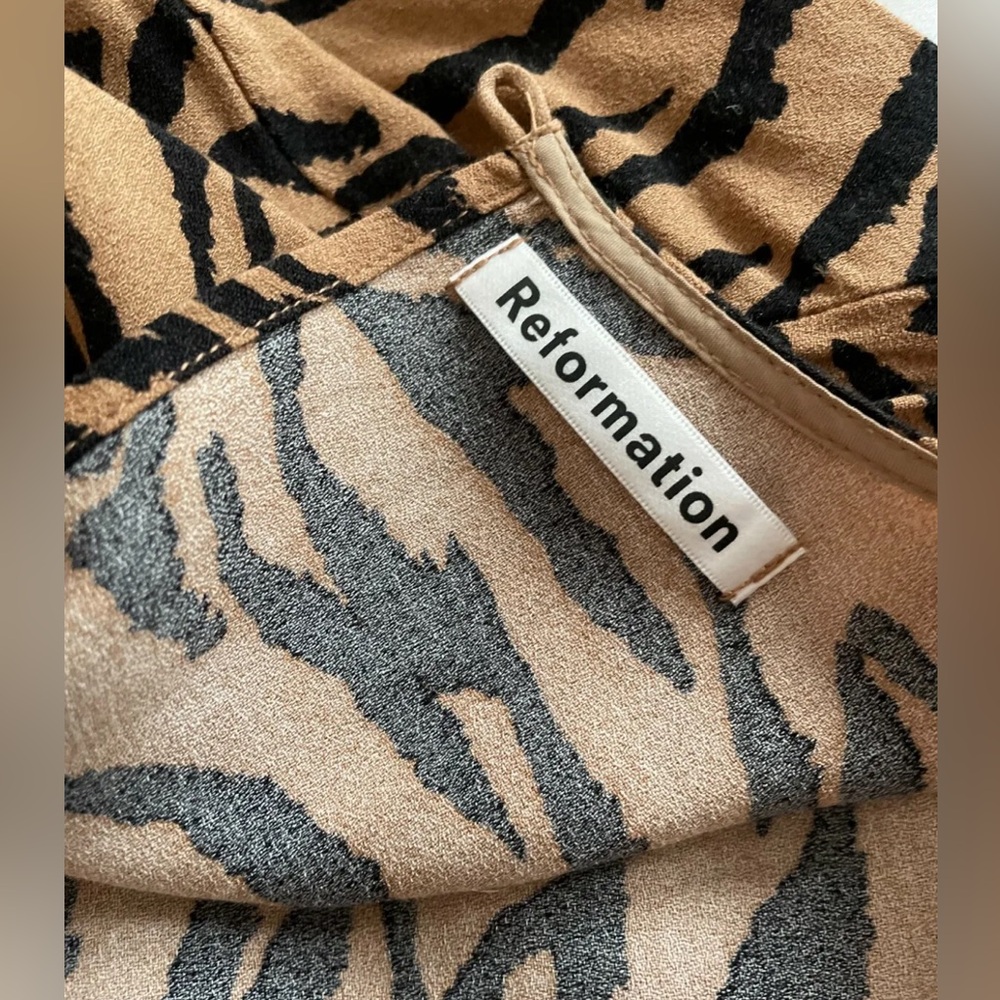 Reformation Maurita Tiger Stripe Print Dress - Picture 6 of 12